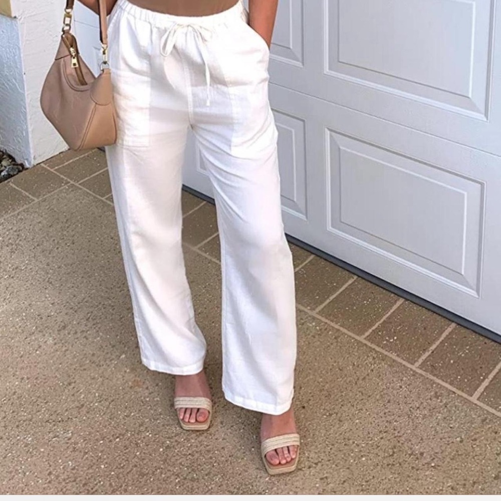 White Linen Pants